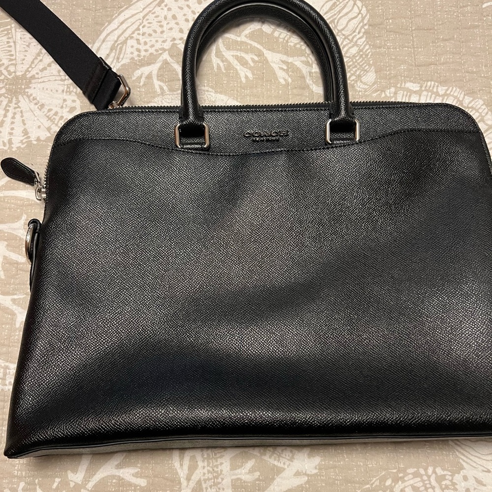 Coach Black Leather Briefcase or Laptop Bag - NWOT